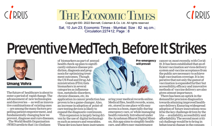 Preventive MedTech, Before It Strikes